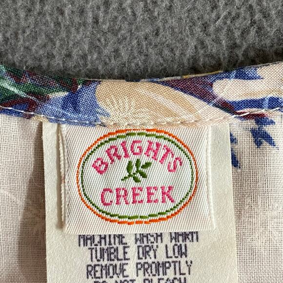 Vtg 80s 90s NOS Brights Creek Cottage Garden Midi Dress Romantic Boho 14? Floral - Picture 13 of 16